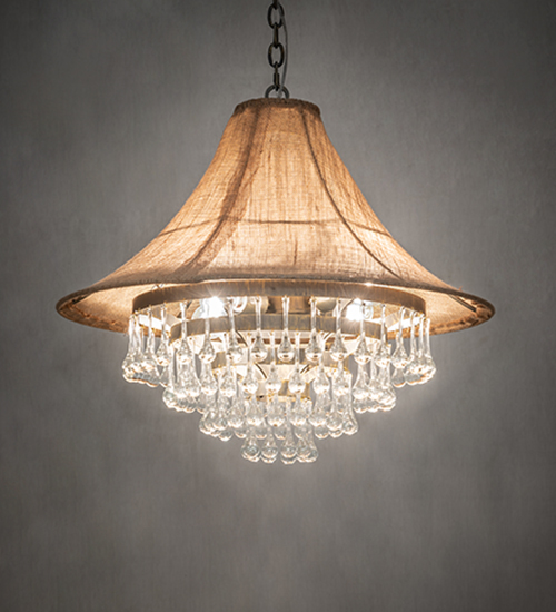  FABRIC CRYSTAL ACCENTS CRYSTAL CHANDELIER