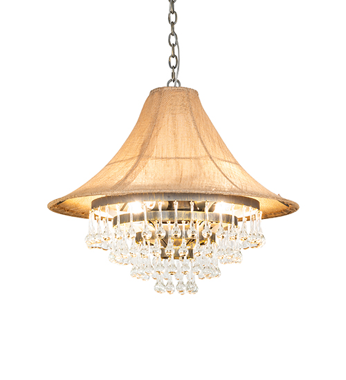  FABRIC CRYSTAL ACCENTS CRYSTAL CHANDELIER