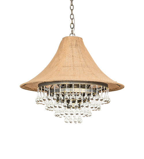  FABRIC CRYSTAL ACCENTS CRYSTAL CHANDELIER