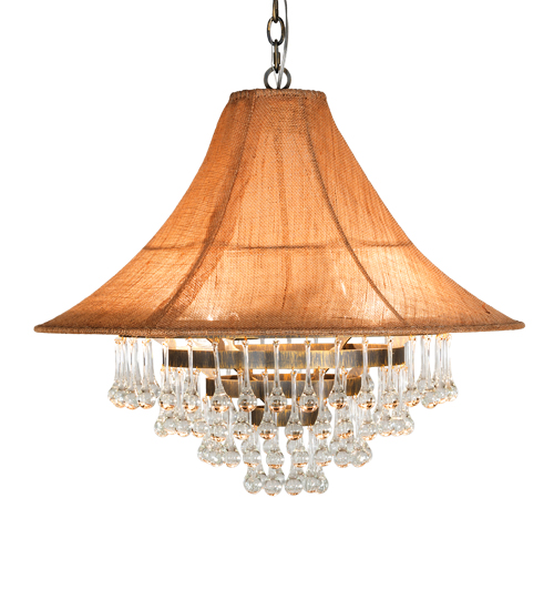  FABRIC CRYSTAL ACCENTS CRYSTAL CHANDELIER