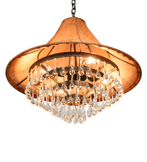  FABRIC CRYSTAL ACCENTS CRYSTAL CHANDELIER