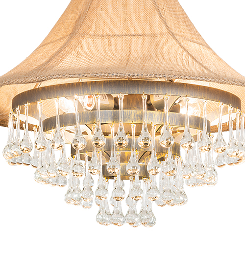  FABRIC CRYSTAL ACCENTS CRYSTAL CHANDELIER