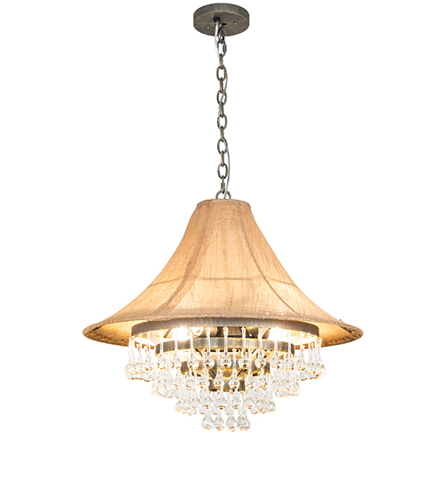  FABRIC CRYSTAL ACCENTS CRYSTAL CHANDELIER