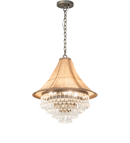  FABRIC CRYSTAL ACCENTS CRYSTAL CHANDELIER