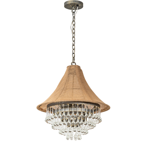  FABRIC CRYSTAL ACCENTS CRYSTAL CHANDELIER