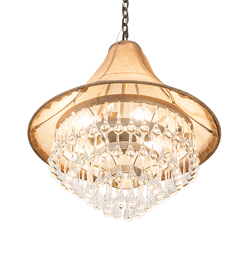  FABRIC CRYSTAL ACCENTS CRYSTAL CHANDELIER