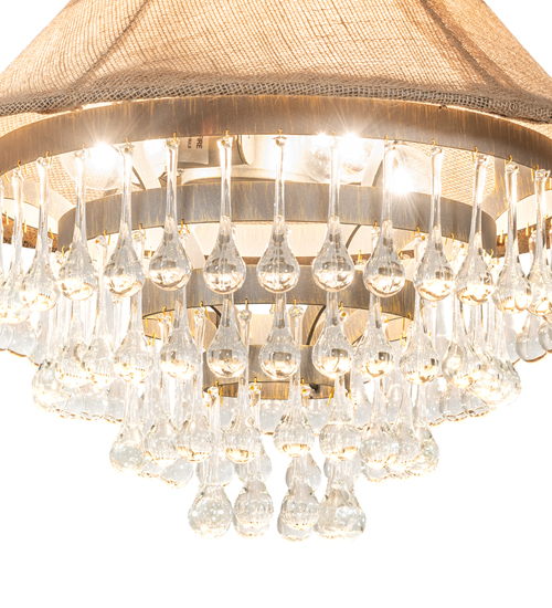  FABRIC CRYSTAL ACCENTS CRYSTAL CHANDELIER