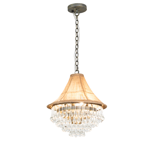  FABRIC CRYSTAL ACCENTS CRYSTAL CHANDELIER