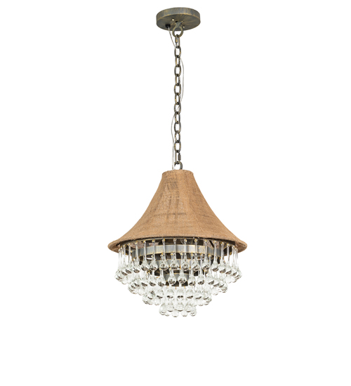  FABRIC CRYSTAL ACCENTS CRYSTAL CHANDELIER