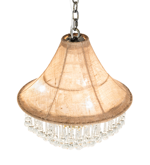  FABRIC CRYSTAL ACCENTS CRYSTAL CHANDELIER