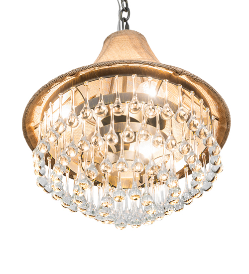  FABRIC CRYSTAL ACCENTS CRYSTAL CHANDELIER