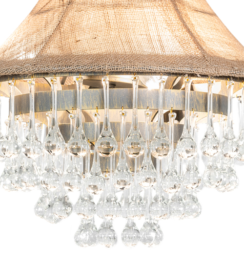  FABRIC CRYSTAL ACCENTS CRYSTAL CHANDELIER