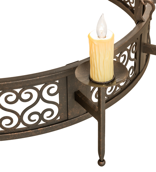  VICTORIAN FAUX CANDLE SLEVES CANDLE BULB ON TOP SCROLL ACCENTS-LASER CUT OR EMBEDDED