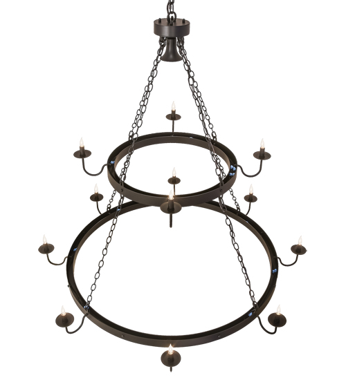  LODGE RUSTIC OR MOUNTIAN GREAT ROOM GOTHIC FORGED AND CAST IRON FAUX CANDLE SLEVES CANDLE BULB ON TOP DOWN LIGHTS SPOT LIGHT POINTING DOWN FOR FUNCTION