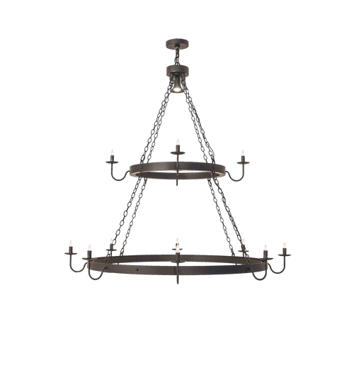  LODGE RUSTIC OR MOUNTIAN GREAT ROOM GOTHIC FORGED AND CAST IRON FAUX CANDLE SLEVES CANDLE BULB ON TOP DOWN LIGHTS SPOT LIGHT POINTING DOWN FOR FUNCTION