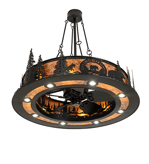  RUSTIC LODGE RUSTIC OR MOUNTIAN GREAT ROOM MICA DOWN LIGHTS SPOT LIGHT POINTING DOWN FOR FUNCTION