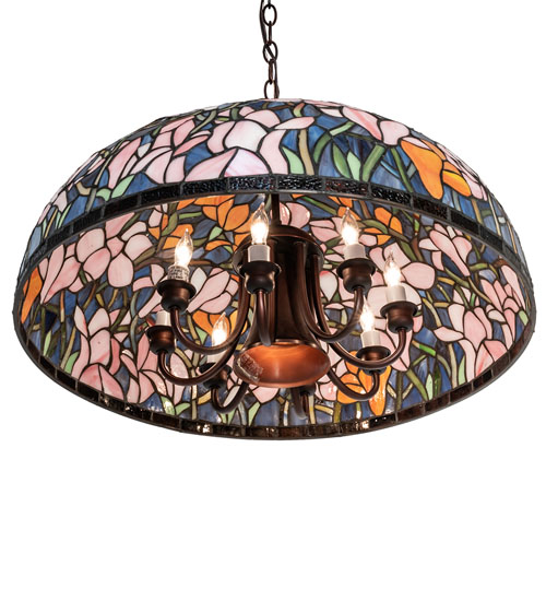  TIFFANY REPRODUCTION OF ORIGINAL FLORAL ART GLASS NOUVEAU DOWN LIGHTS SPOT LIGHT POINTING DOWN FOR FUNCTION