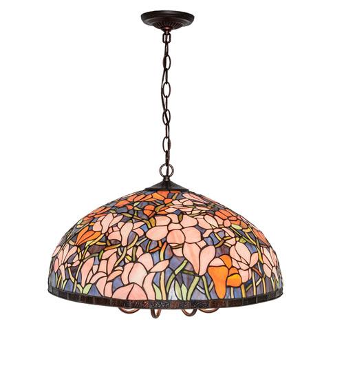  TIFFANY REPRODUCTION OF ORIGINAL FLORAL ART GLASS NOUVEAU DOWN LIGHTS SPOT LIGHT POINTING DOWN FOR FUNCTION