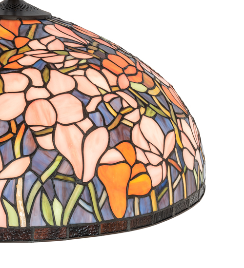  TIFFANY REPRODUCTION OF ORIGINAL FLORAL ART GLASS NOUVEAU DOWN LIGHTS SPOT LIGHT POINTING DOWN FOR FUNCTION