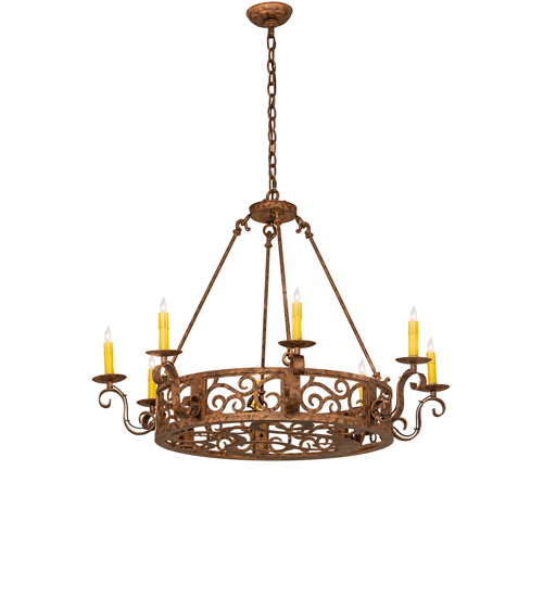  VICTORIAN SCROLL FEATURES CRAFTED OF STEEL FAUX CANDLE SLEVES CANDLE BULB ON TOP SCROLL ACCENTS-LASER CUT OR EMBEDDED