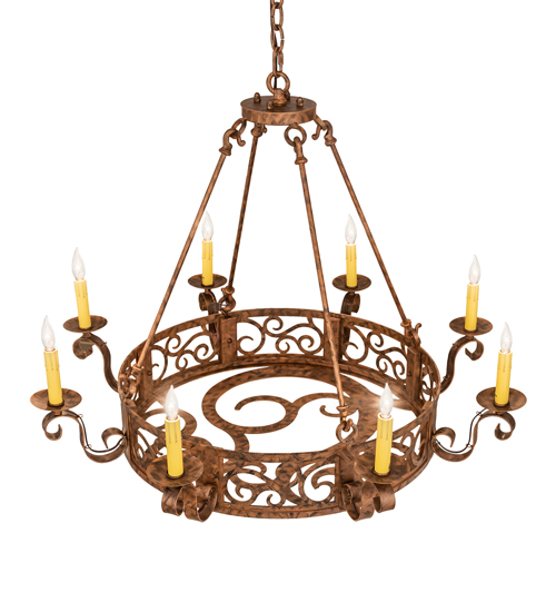  VICTORIAN SCROLL FEATURES CRAFTED OF STEEL FAUX CANDLE SLEVES CANDLE BULB ON TOP SCROLL ACCENTS-LASER CUT OR EMBEDDED