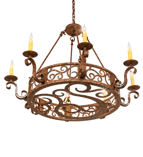  VICTORIAN SCROLL FEATURES CRAFTED OF STEEL FAUX CANDLE SLEVES CANDLE BULB ON TOP SCROLL ACCENTS-LASER CUT OR EMBEDDED