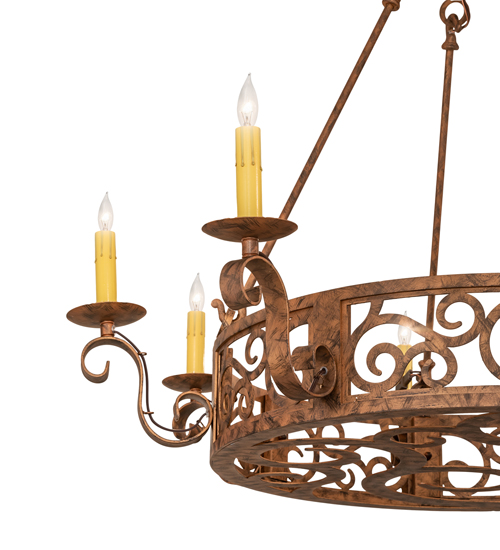  VICTORIAN SCROLL FEATURES CRAFTED OF STEEL FAUX CANDLE SLEVES CANDLE BULB ON TOP SCROLL ACCENTS-LASER CUT OR EMBEDDED