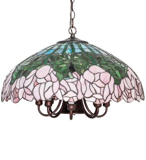  TIFFANY REPRODUCTION OF ORIGINAL FLORAL ART GLASS DOWN LIGHTS SPOT LIGHT POINTING DOWN FOR FUNCTION