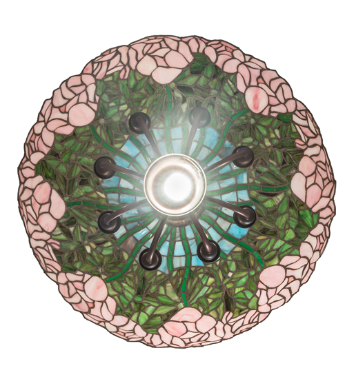  TIFFANY REPRODUCTION OF ORIGINAL FLORAL ART GLASS DOWN LIGHTS SPOT LIGHT POINTING DOWN FOR FUNCTION