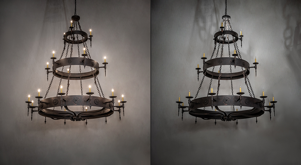  GOTHIC FORGED AND CAST IRON FAUX CANDLE SLEVES CANDLE BULB ON TOP