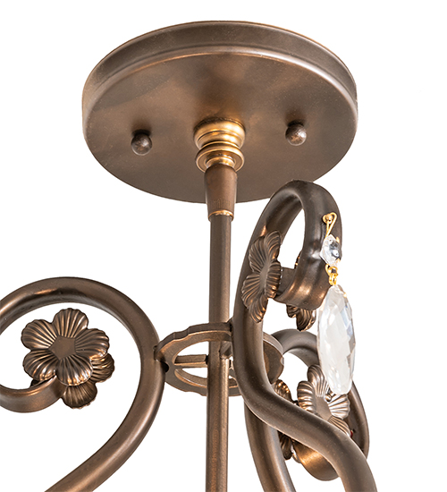  VICTORIAN SCROLL FEATURES CRAFTED OF STEEL FAUX CANDLE SLEVES CANDLE BULB ON TOP