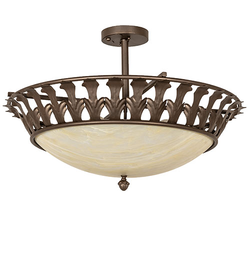  CONTEMPORARY IDALIGHT STAMPED/CAST METAL LEAF ROSETTE FLOWER ACCENT