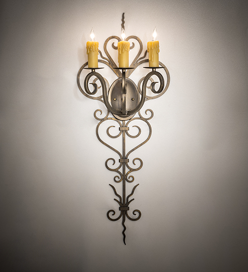  VICTORIAN SCROLL FEATURES CRAFTED OF STEEL IN CHANDELIERS FORGED AND CAST IRON FAUX CANDLE SLEVES CANDLE BULB ON TOP