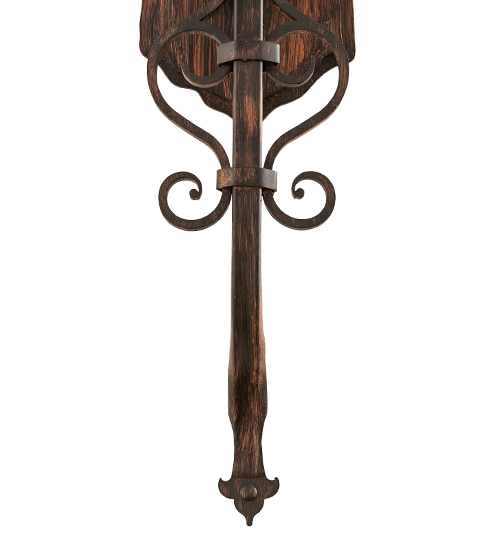  RUSTIC VICTORIAN SCROLL FEATURES CRAFTED OF STEEL FAUX CANDLE SLEVES CANDLE BULB ON TOP