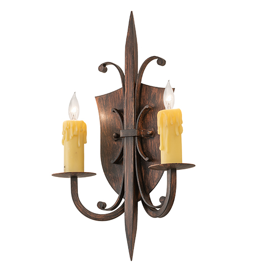  GOTHIC SCROLL FEATURES CRAFTED OF STEEL FAUX CANDLE SLEVES CANDLE BULB ON TOP