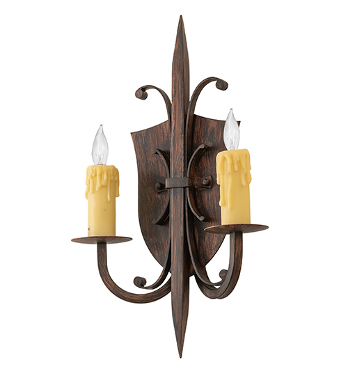  GOTHIC SCROLL FEATURES CRAFTED OF STEEL FAUX CANDLE SLEVES CANDLE BULB ON TOP