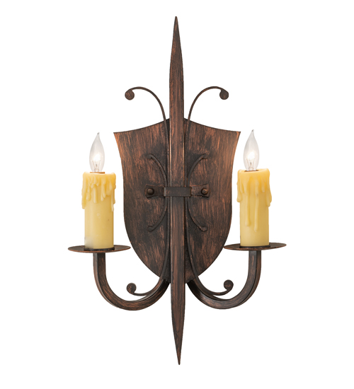  GOTHIC SCROLL FEATURES CRAFTED OF STEEL FAUX CANDLE SLEVES CANDLE BULB ON TOP