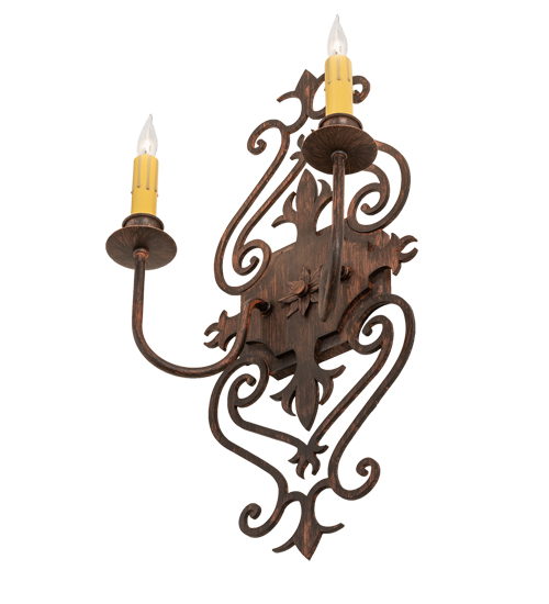  VICTORIAN GOTHIC SCROLL FEATURES CRAFTED OF STEEL FAUX CANDLE SLEVES CANDLE BULB ON TOP