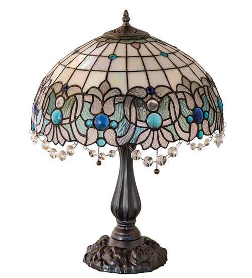  VICTORIAN ART GLASS CRYSTAL ACCENTS