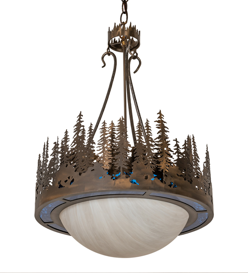  LODGE RUSTIC OR MOUNTIAN GREAT ROOM ART GLASS IDALIGHT