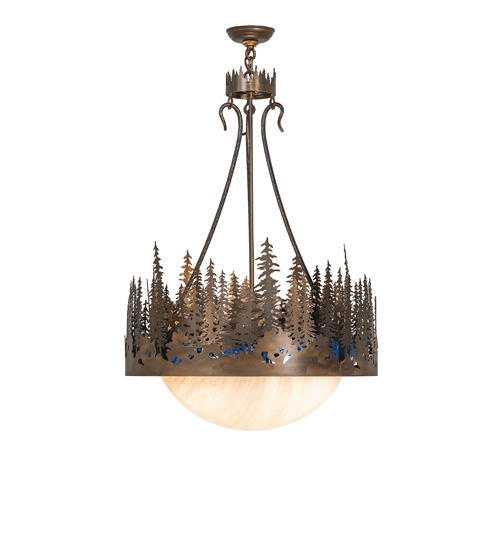  LODGE RUSTIC OR MOUNTIAN GREAT ROOM ART GLASS IDALIGHT