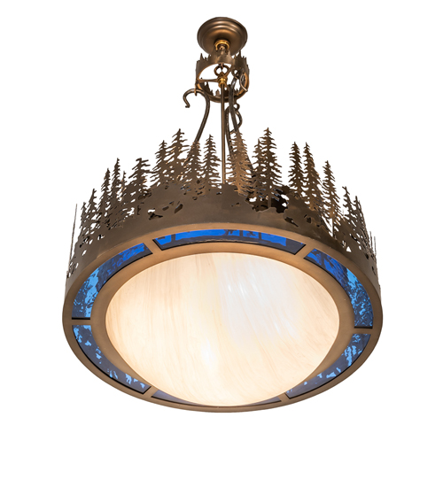  LODGE RUSTIC OR MOUNTIAN GREAT ROOM ART GLASS IDALIGHT