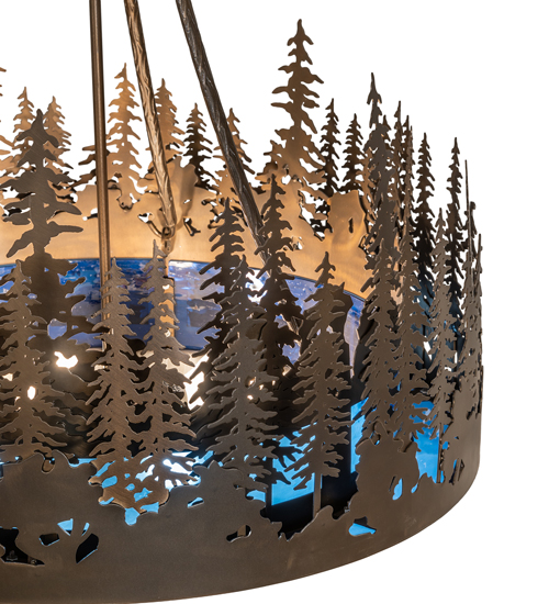  LODGE RUSTIC OR MOUNTIAN GREAT ROOM ART GLASS IDALIGHT