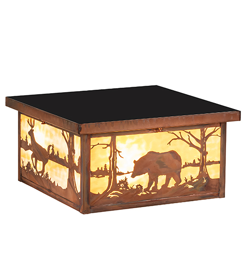  RUSTIC LODGE RUSTIC OR MOUNTIAN GREAT ROOM ART GLASS ANIMALS DOWN LIGHTS SPOT LIGHT POINTING DOWN FOR FUNCTION