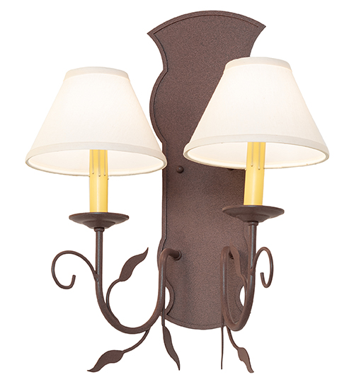  RUSTIC FABRIC SCROLL FEATURES CRAFTED OF STEEL FAUX CANDLE SLEVES CANDLE BULB ON TOP