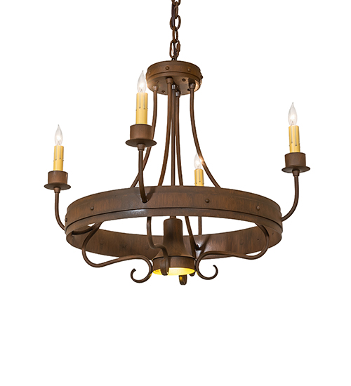  RUSTIC GOTHIC SCROLL FEATURES CRAFTED OF STEEL FAUX CANDLE SLEVES CANDLE BULB ON TOP