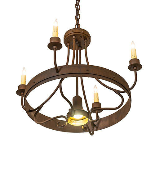  RUSTIC GOTHIC SCROLL FEATURES CRAFTED OF STEEL FAUX CANDLE SLEVES CANDLE BULB ON TOP
