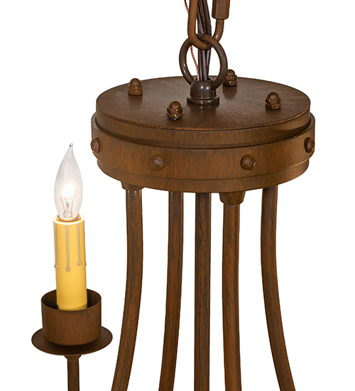  RUSTIC GOTHIC SCROLL FEATURES CRAFTED OF STEEL FAUX CANDLE SLEVES CANDLE BULB ON TOP