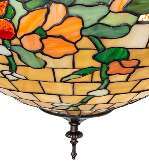  TIFFANY REPRODUCTION OF ORIGINAL FLORAL ART GLASS HOLIDAY
