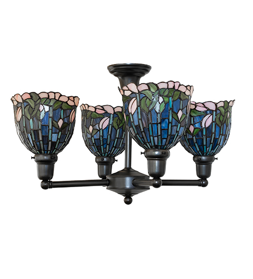  VICTORIAN FLORAL ART GLASS REVIVAL